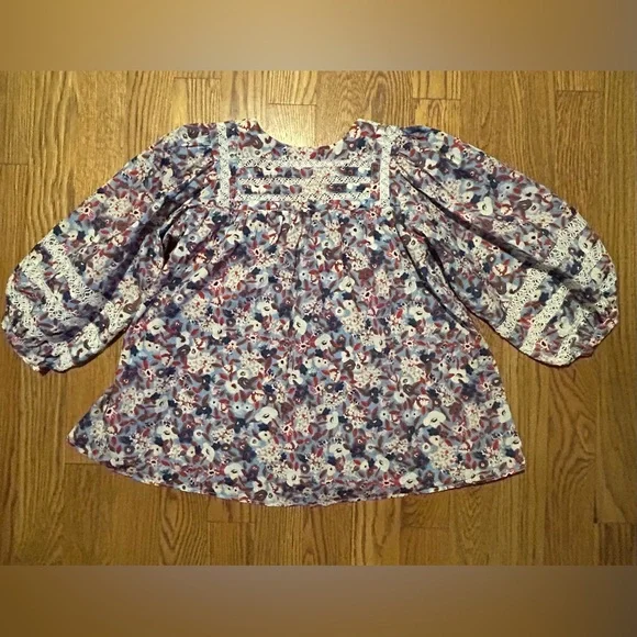 Mi Golondrina Chela Floral Marino Specialty Blouse 💫 - Picture 11 of 12